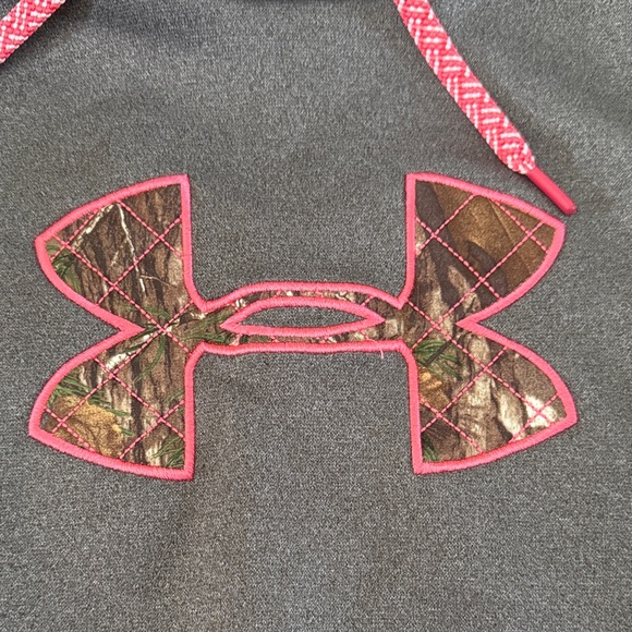 Under Armour Charcoal Hoodie with Pink and Camo Accents - Picture 5 of 12